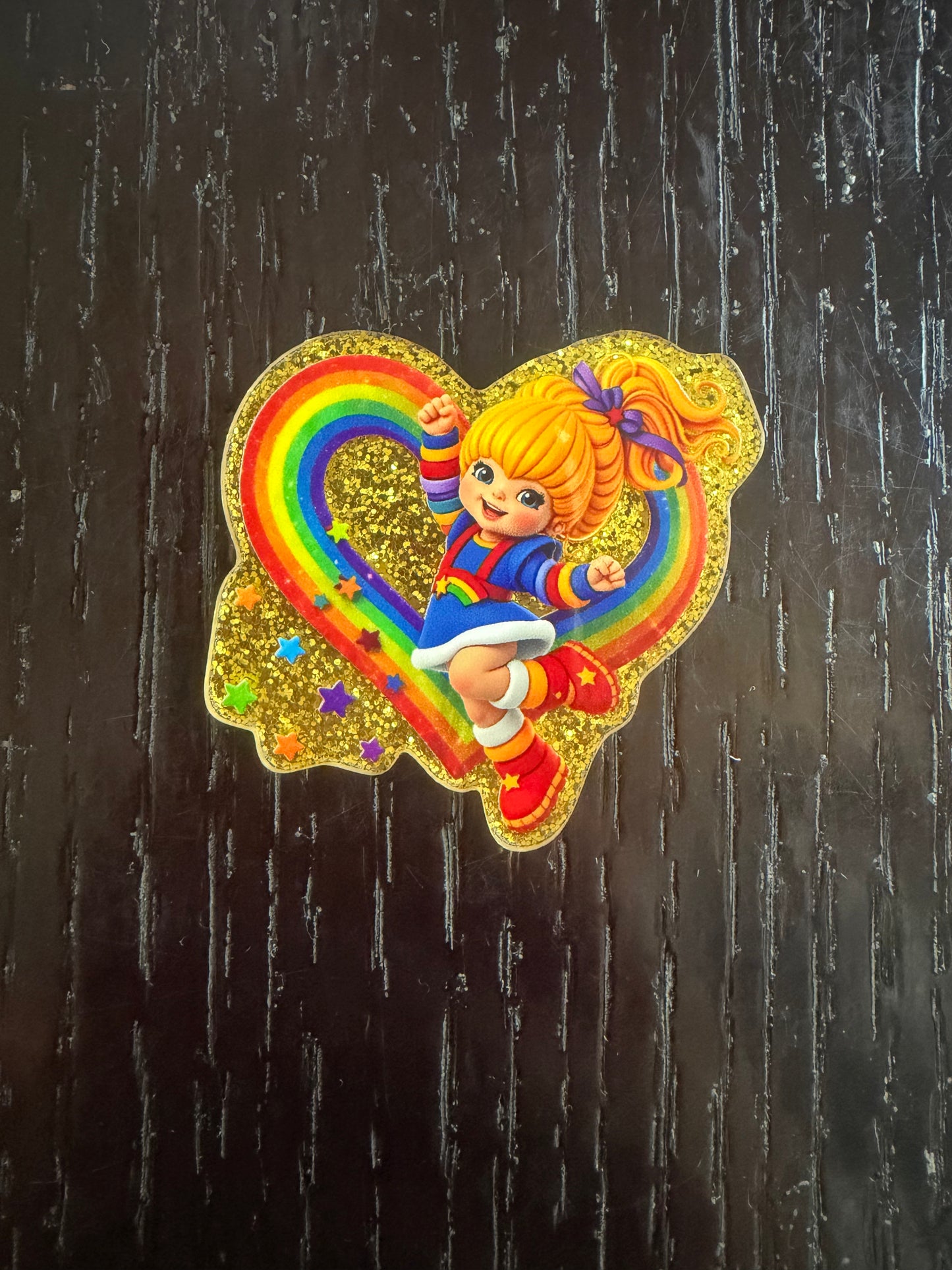 Rainbow Brite badge reel