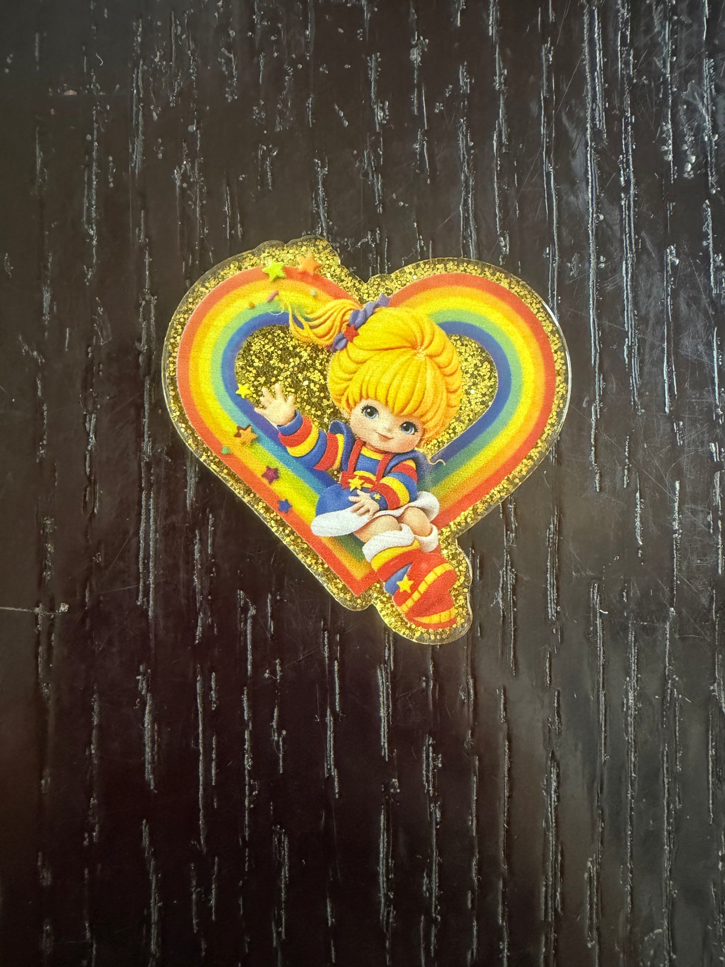 Rainbow Brite badge reel