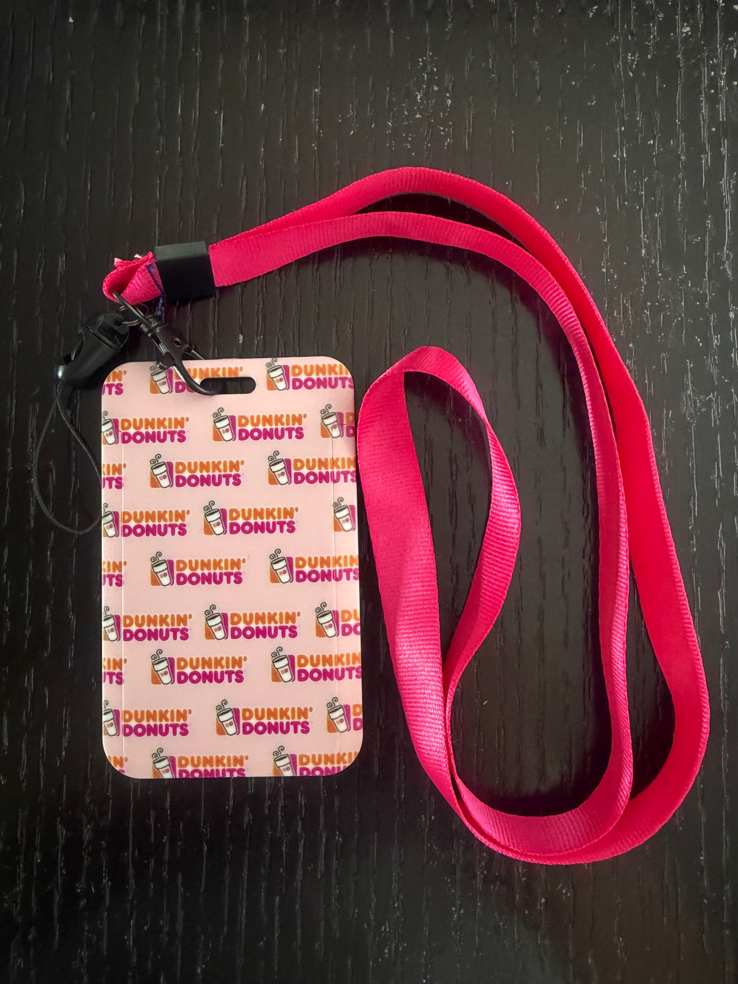 Dunkin vertical ID card holder