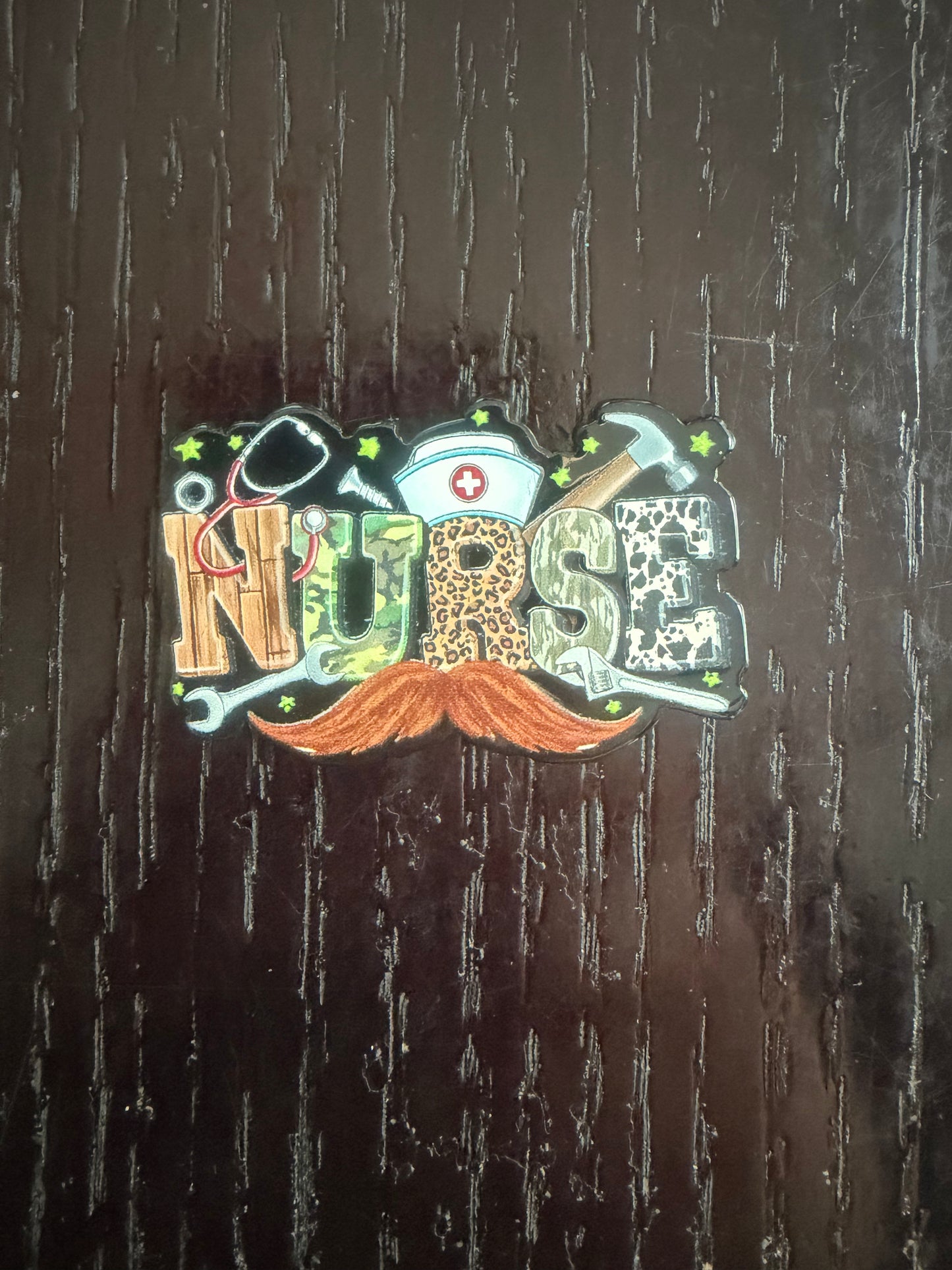 Nurse badge reel (no glitter)