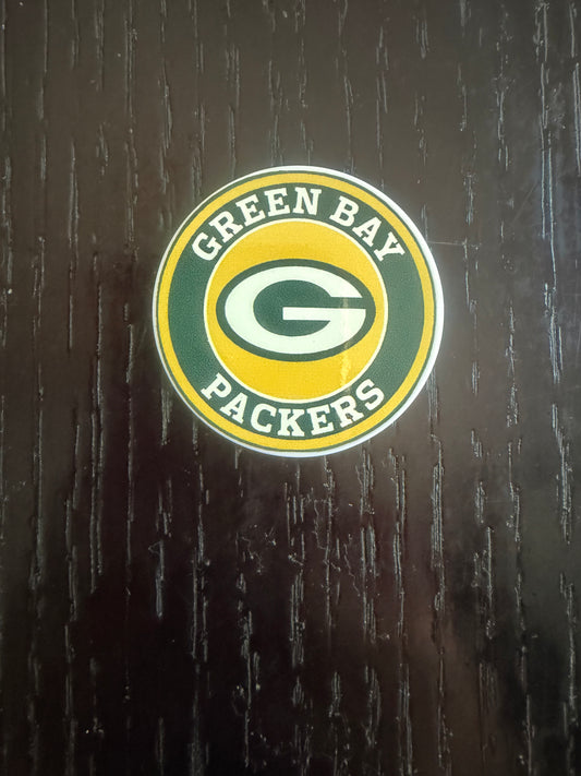Packers badge reel (no glitter)