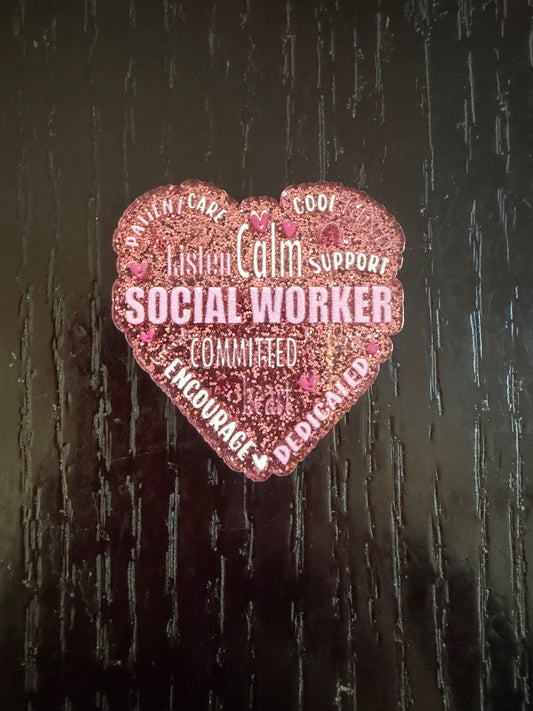 Social worker badge reel