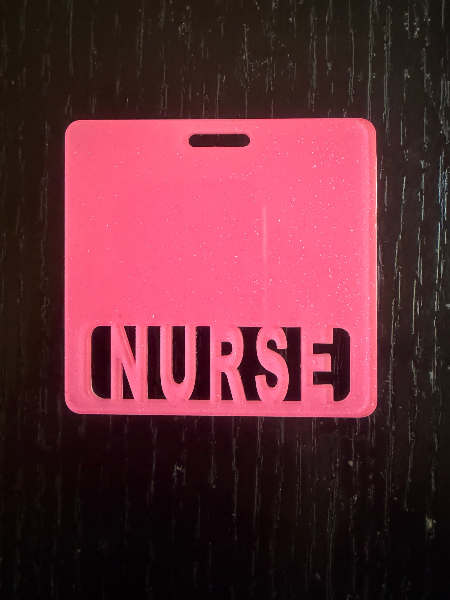 Nurse badge buddy (glitter pink)
