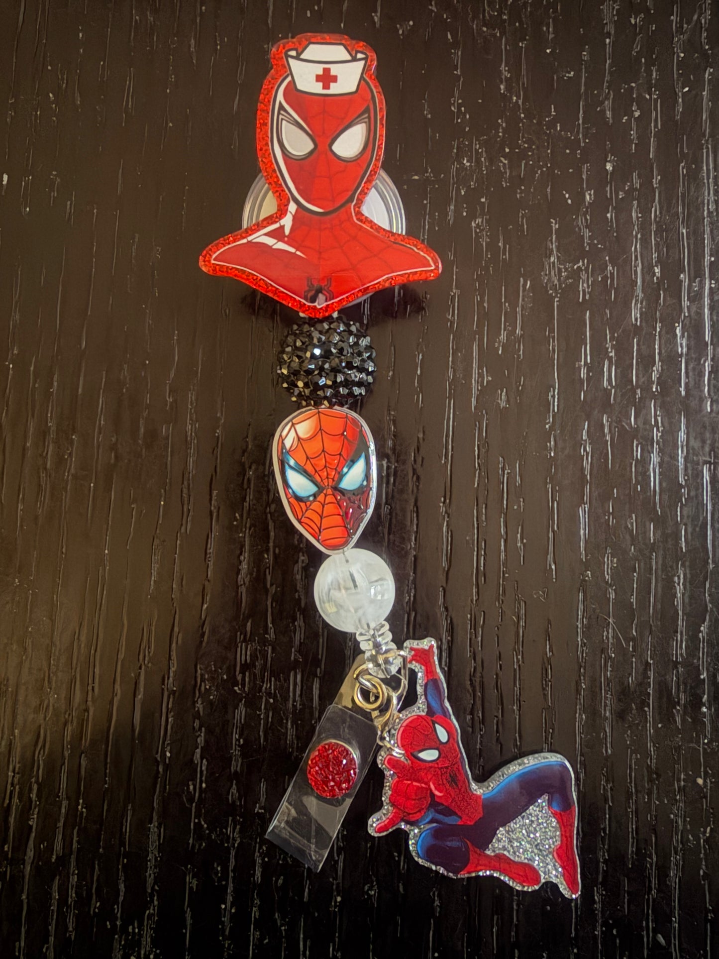 Spider-Man nurse badge reel