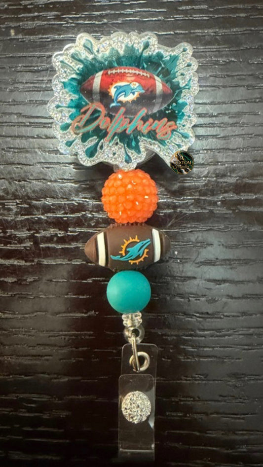 Dolphins badge reel