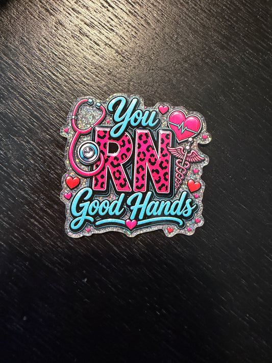 You RN good hands badge reel