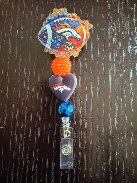 Broncos badge reel