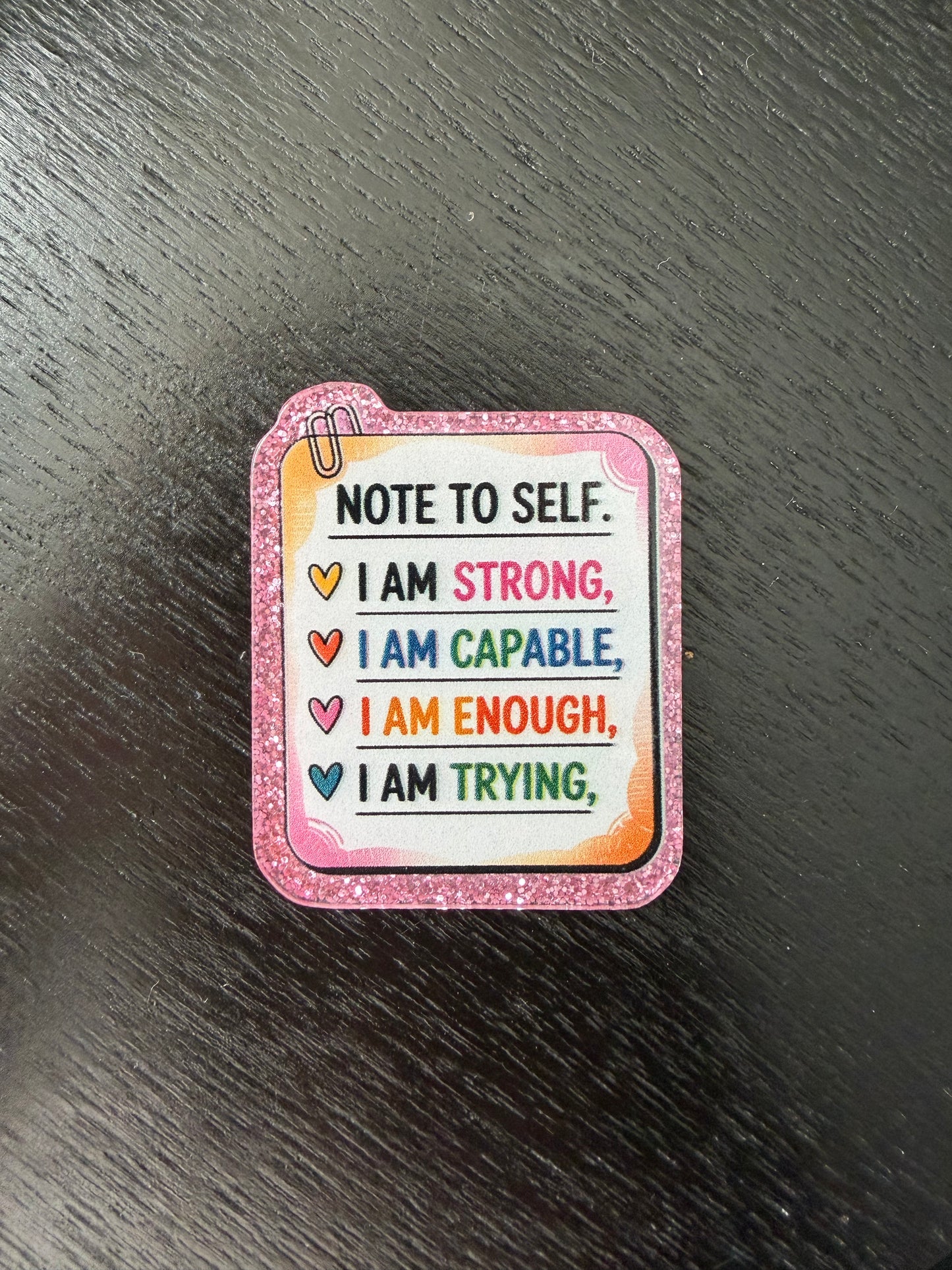 Note to self badge reel