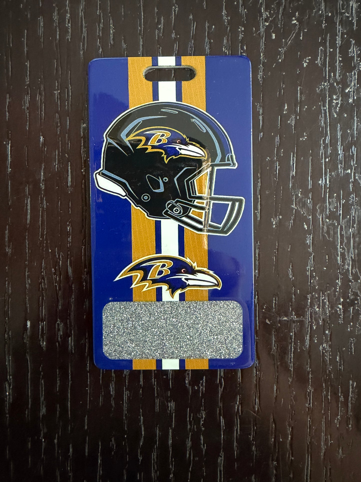 Ravens vertical badge buddy