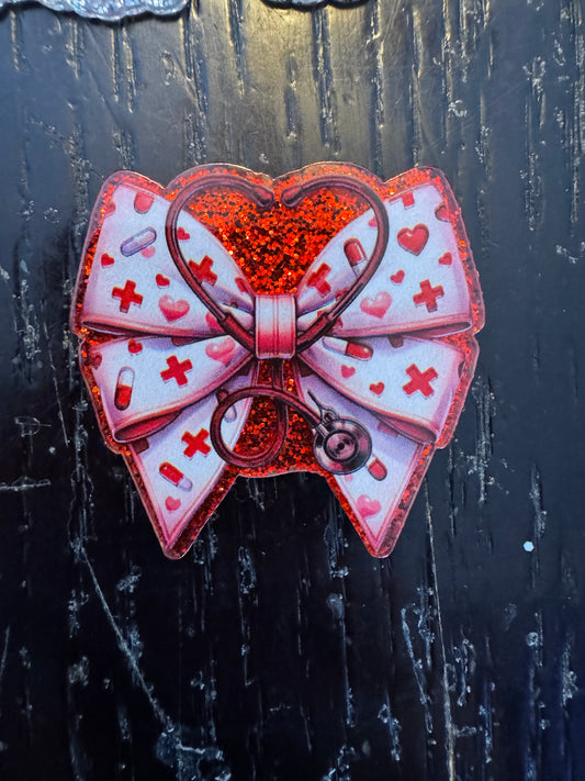 Medical bow badge reel