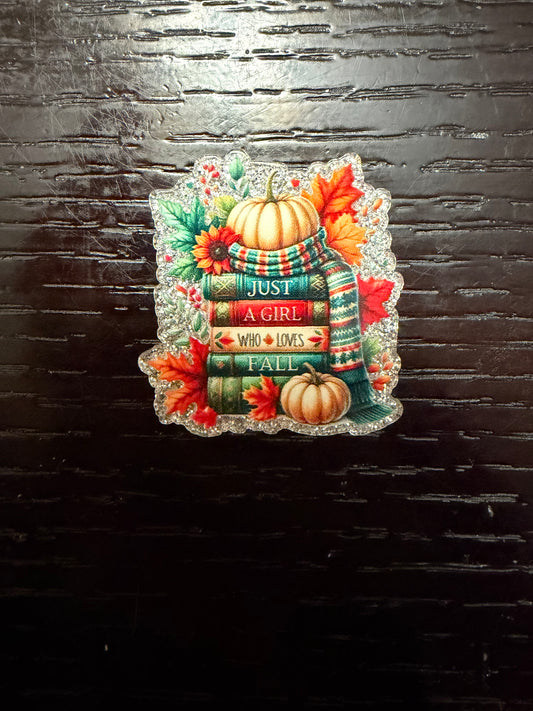 Just a girl who loves fall badge reel