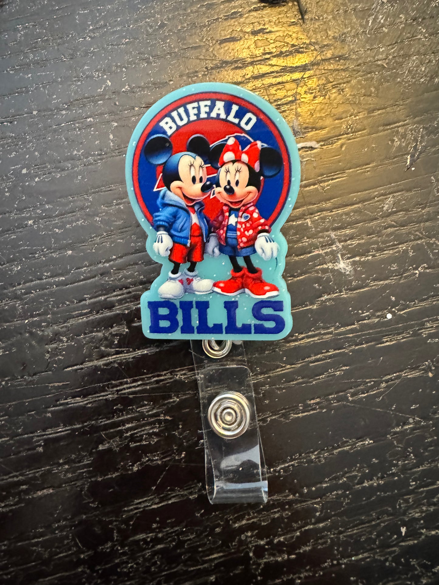 Buffalo Bills Mickey & Minnie  badge reel