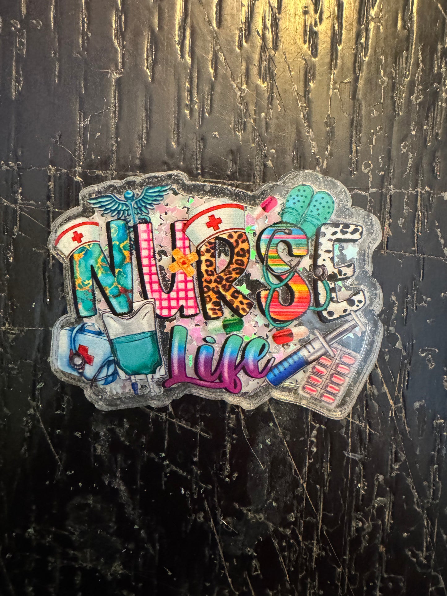 Nurse Life shaker badge reel