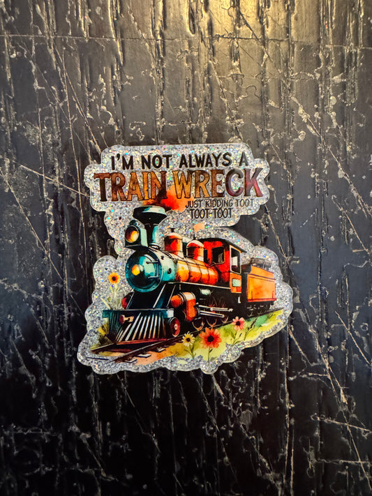 Train wreck badge reel