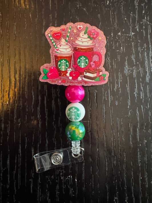 Starbucks valentine badge reel