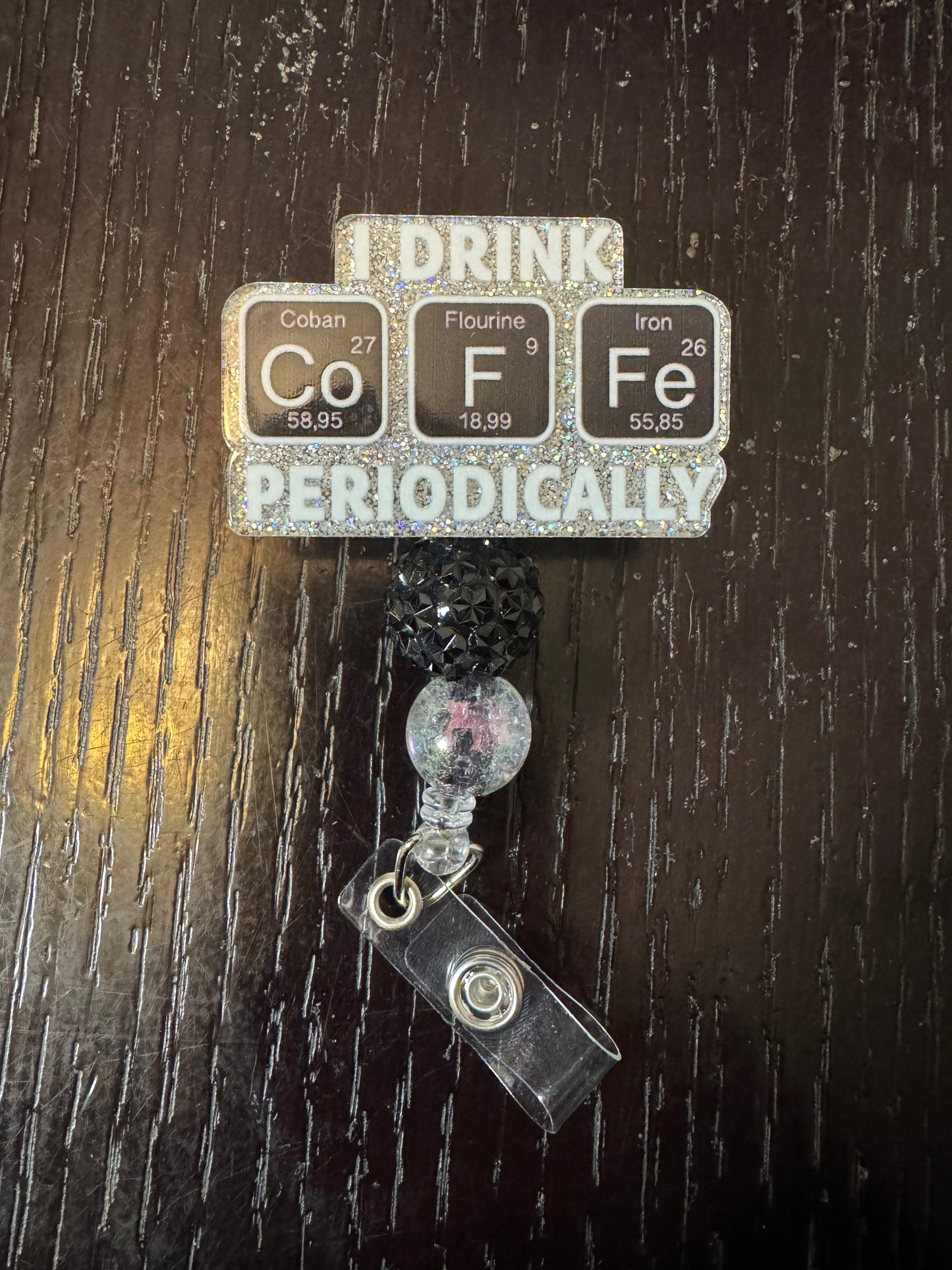Coffee badge reel