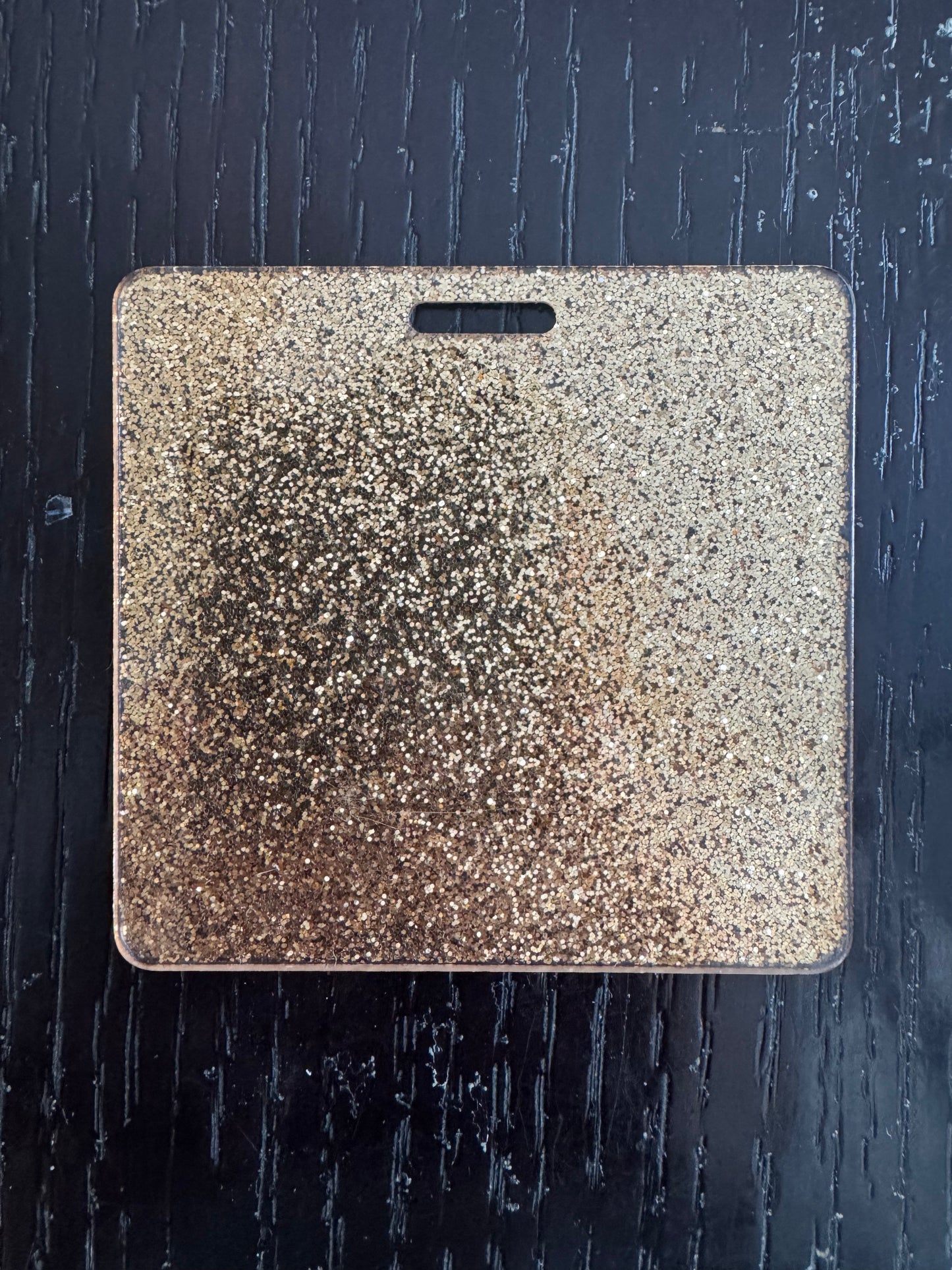 Blank gold glitter badge buddy