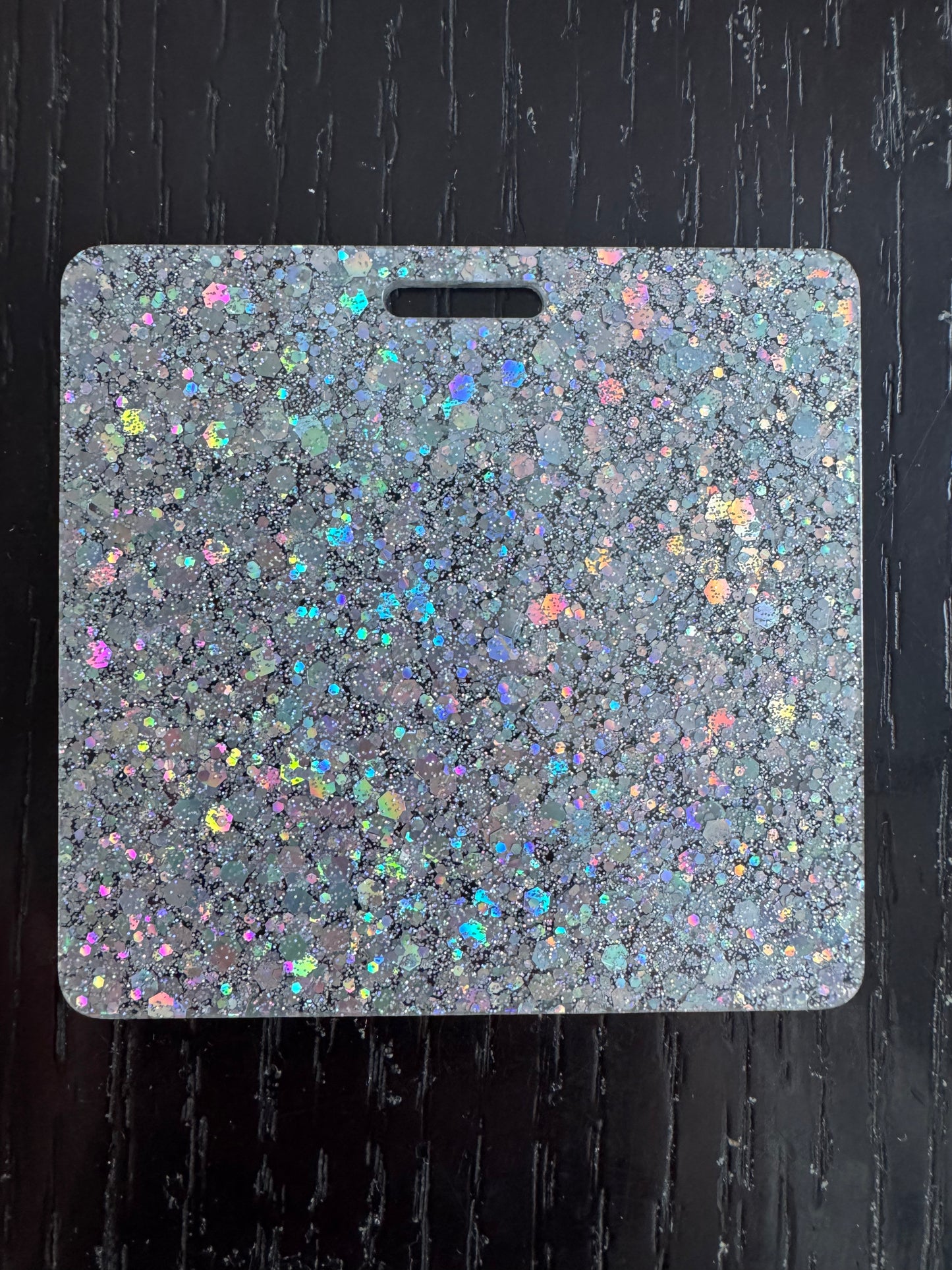 Blank iridescent badge buddy