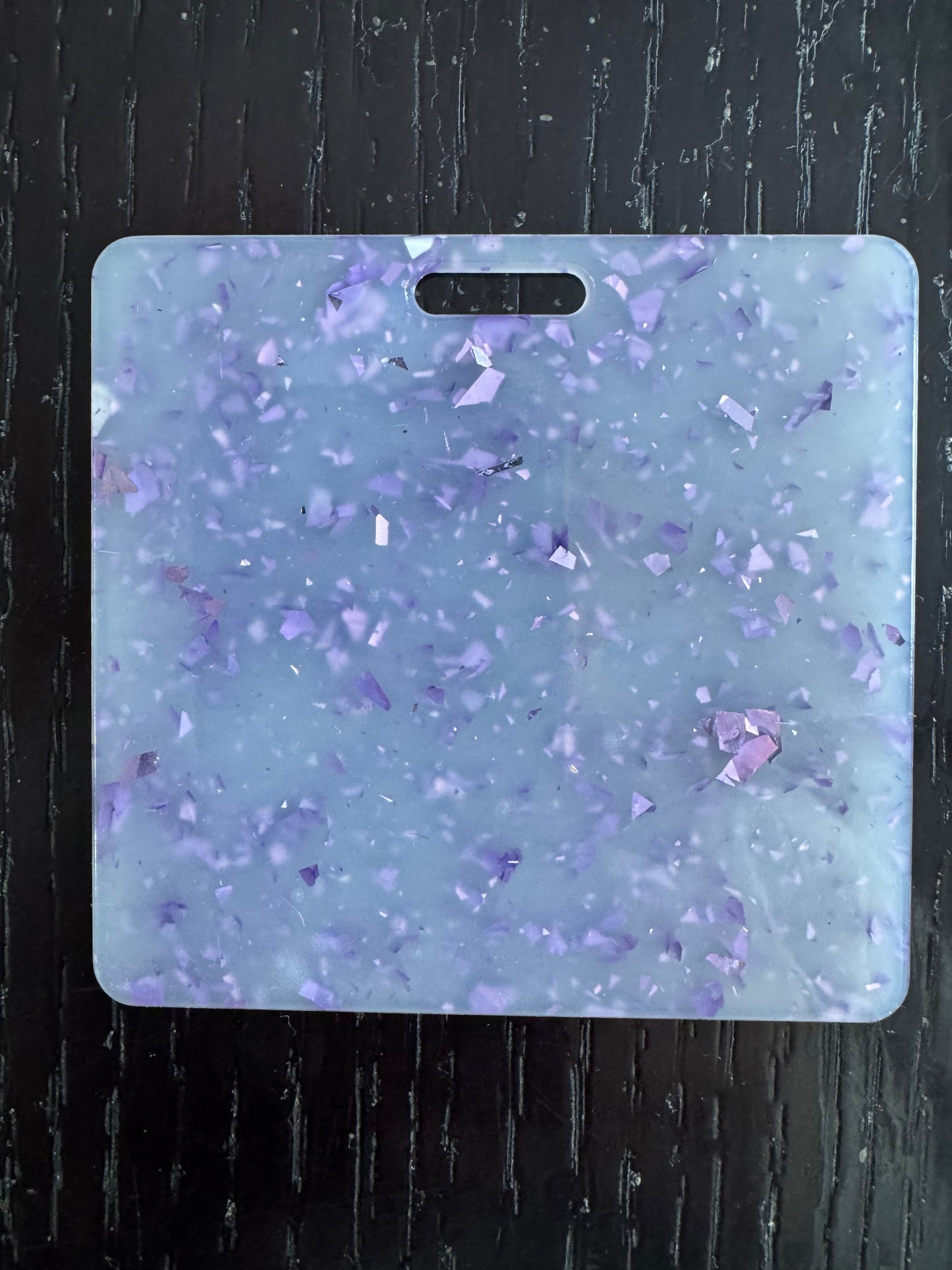 Blank purple foil badge buddy