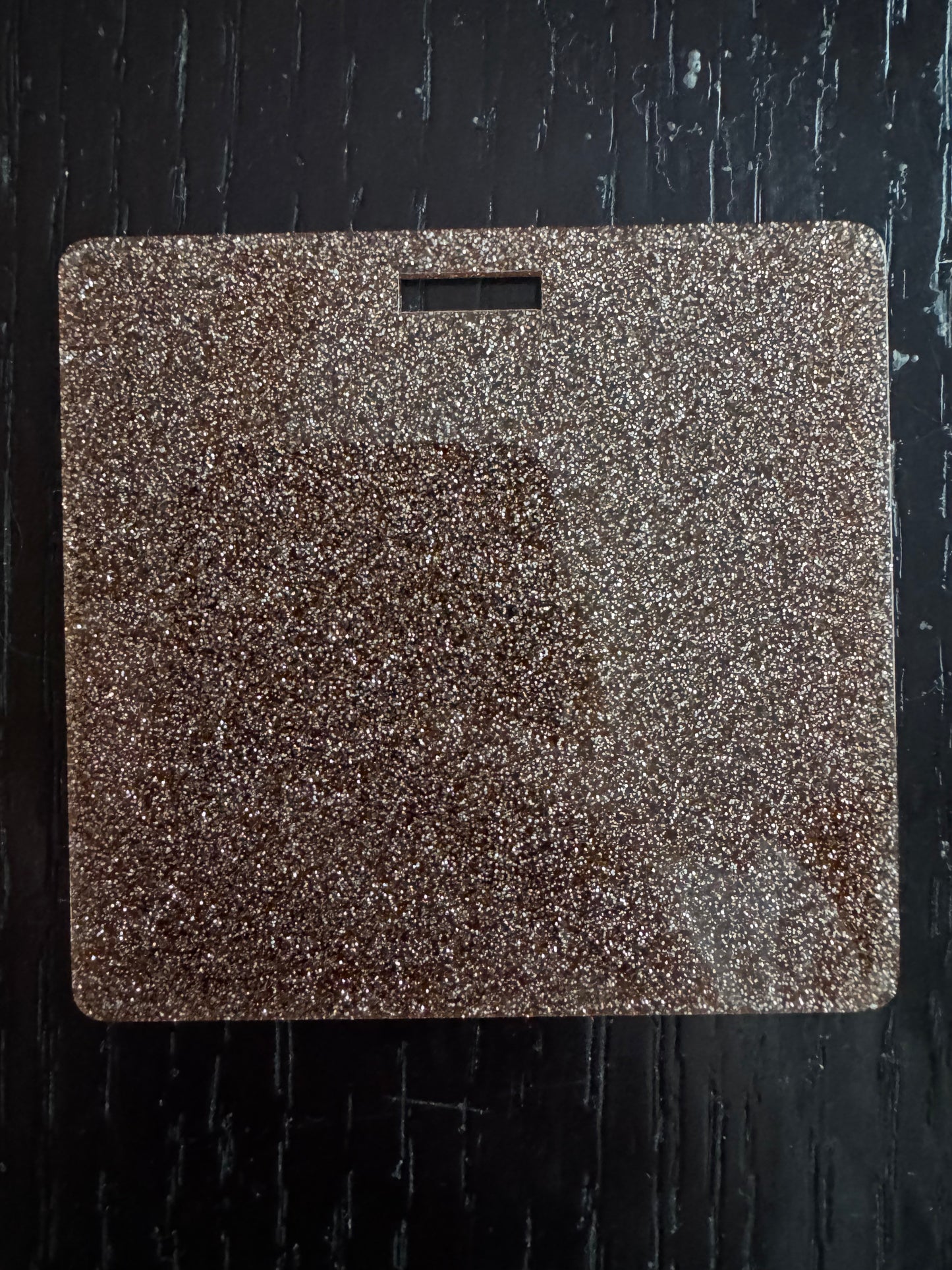 Blank Brown glitter badge buddy