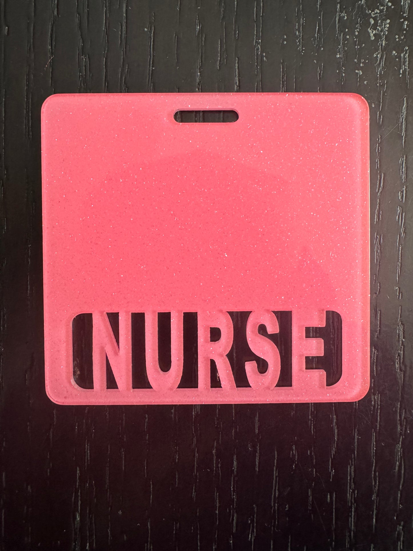 Nurse badge buddy dark pink