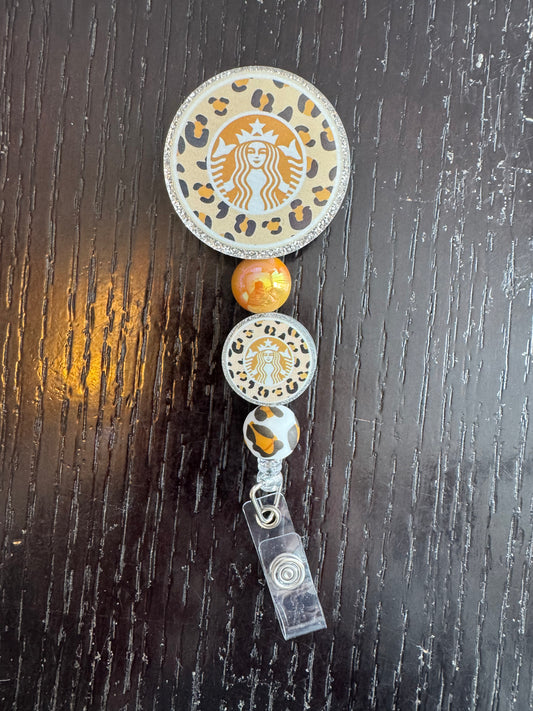 Starbucks badge reel