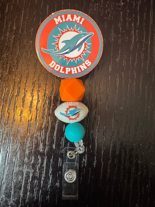 Dolphins badge reel