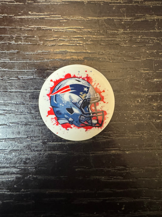 Patriots badge reel (no glitter)