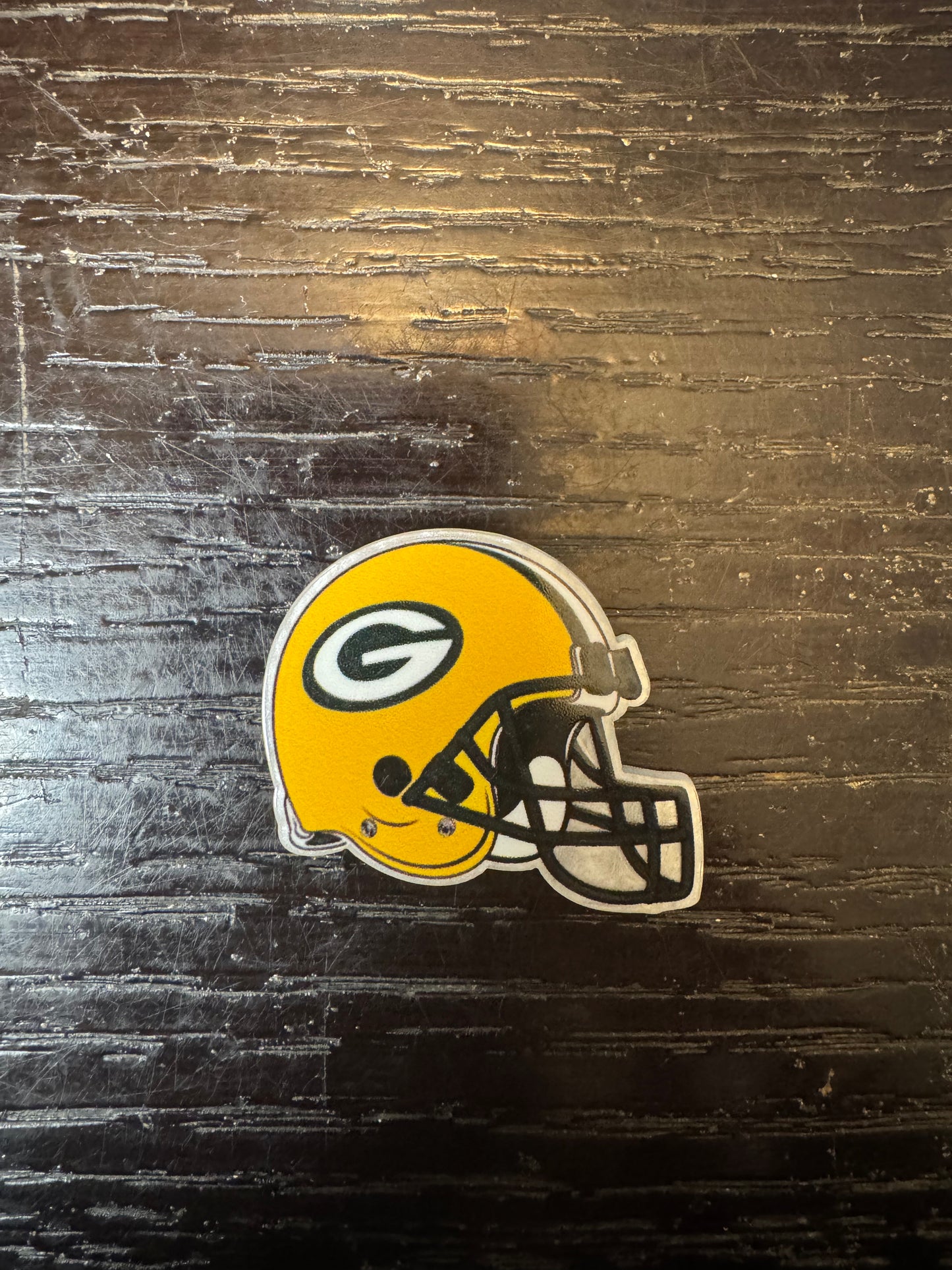 Packers helmet badge reel (no glitter)