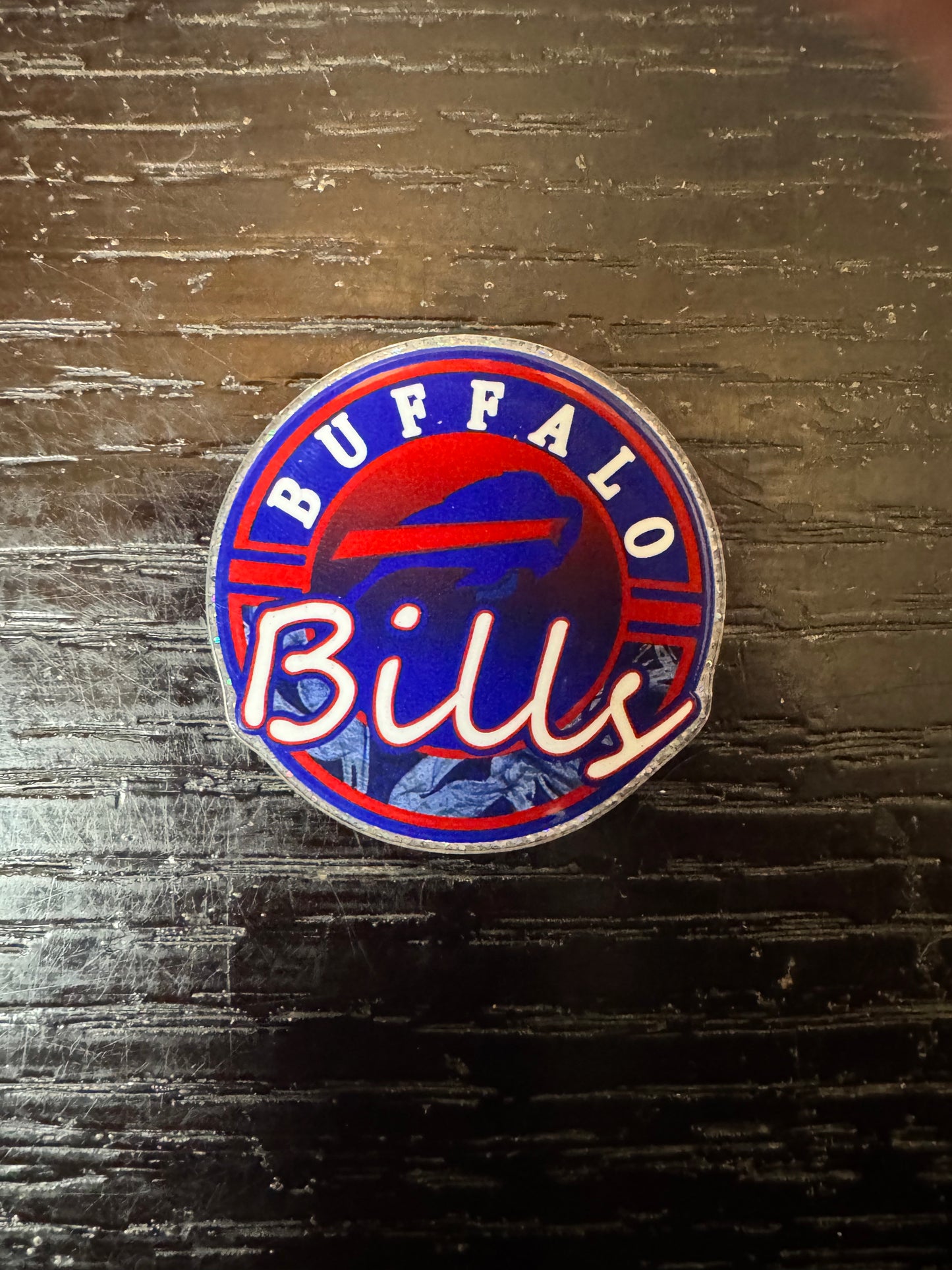 Buffalo bills (silver background ) badge reel