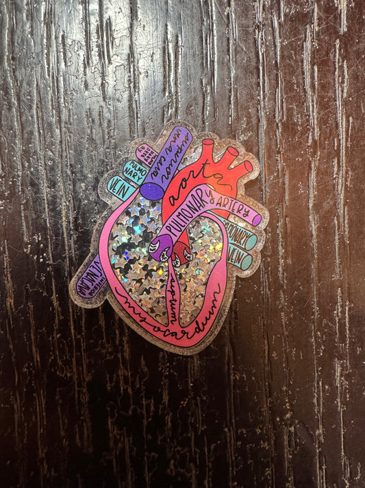 Heart shaker badge reel