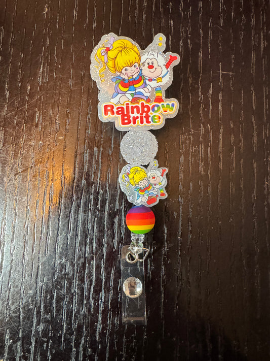 Rainbow Brite badge reel