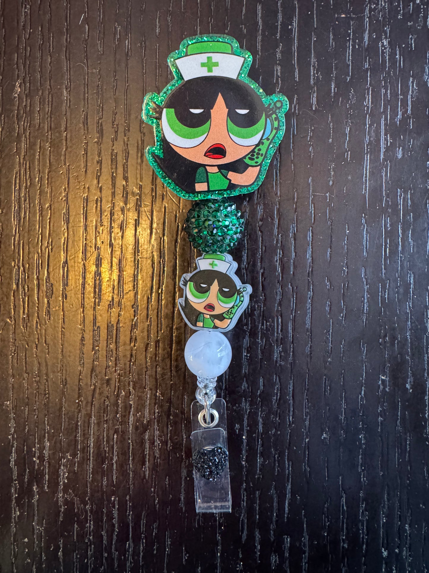 PPG Buttercup nurse badge reel
