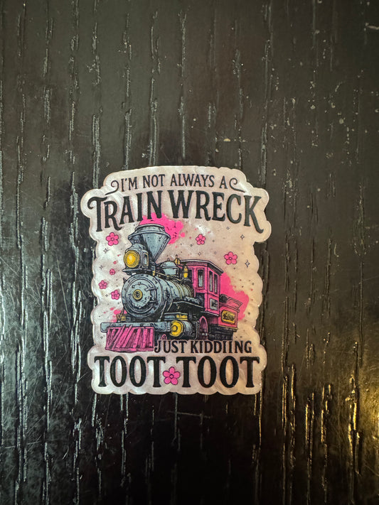 Train wreck badge reel