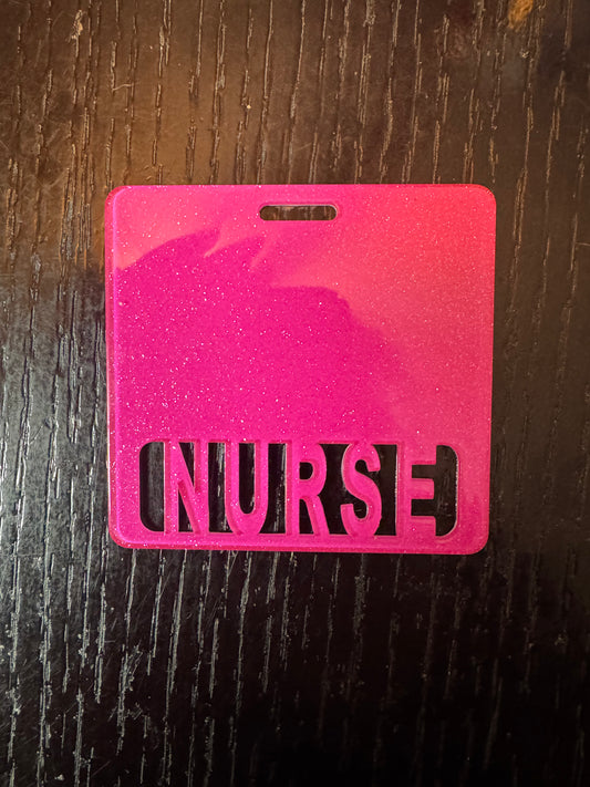 Nurse badge Buddy (fushia)
