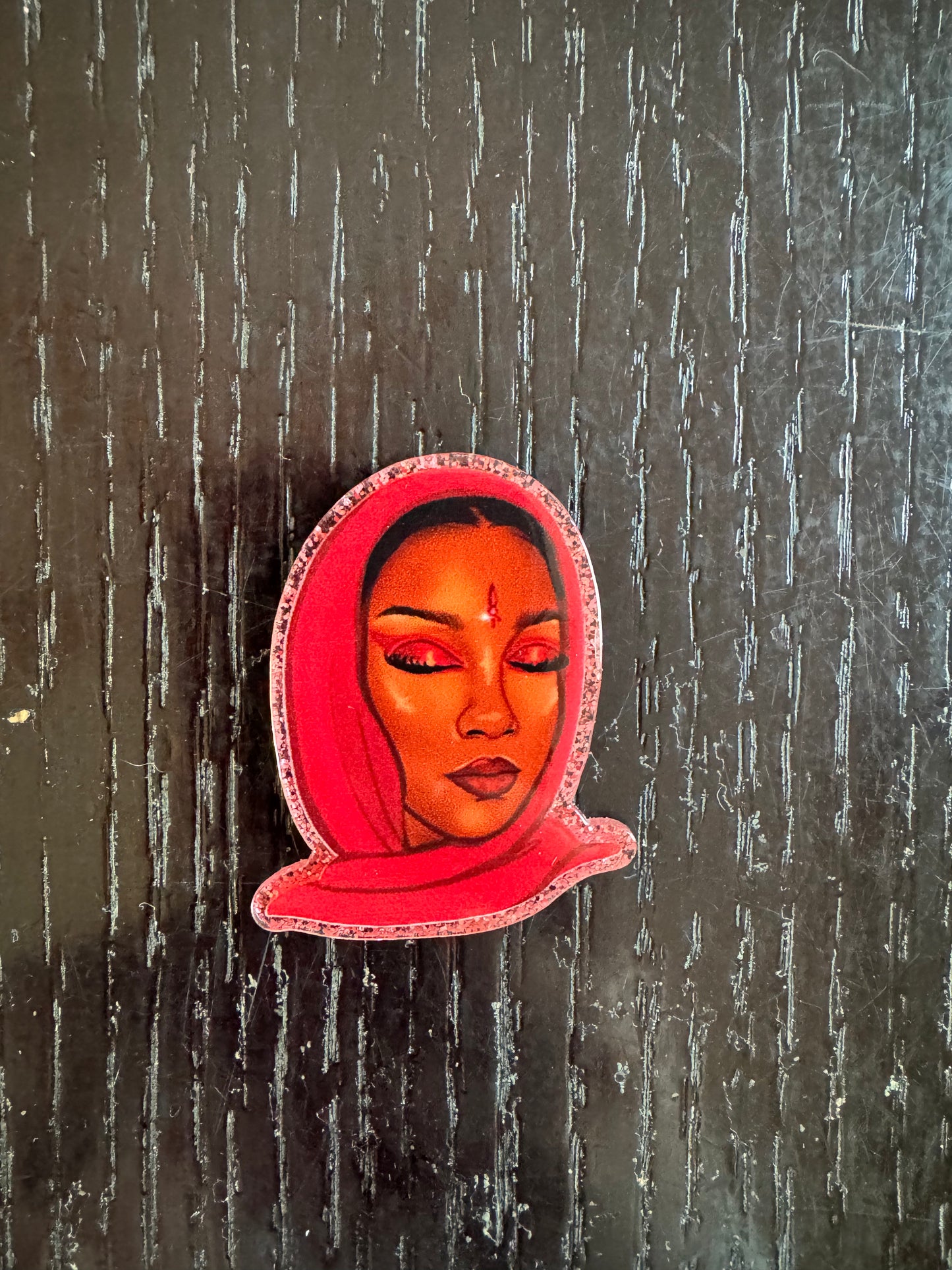 Woman badge reel