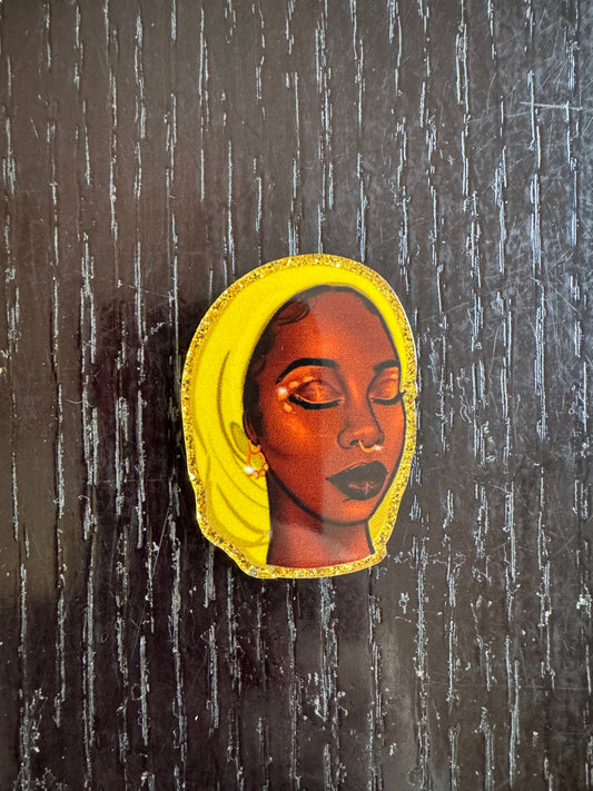 Woman badge reel