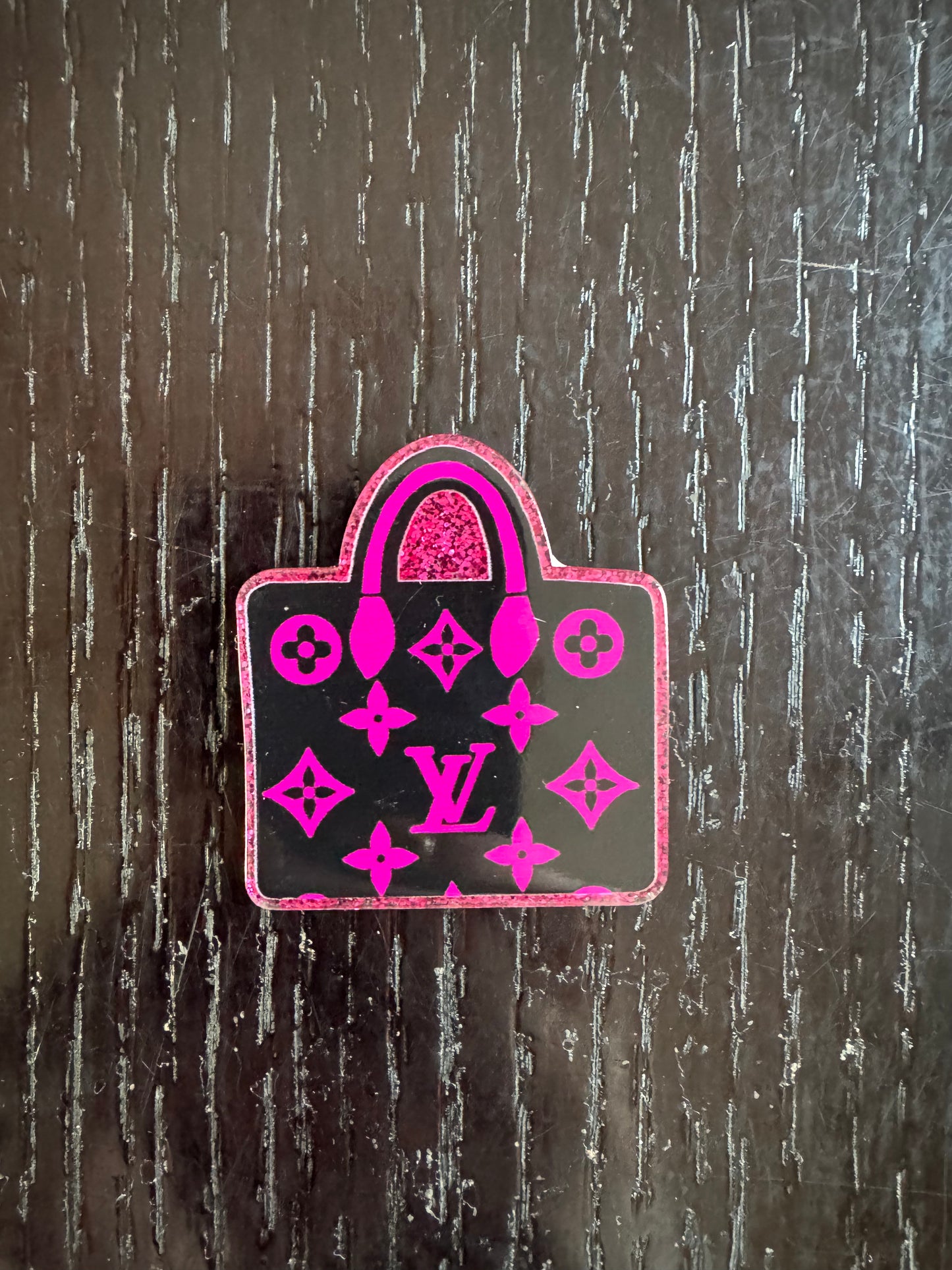 LV bag badge reel