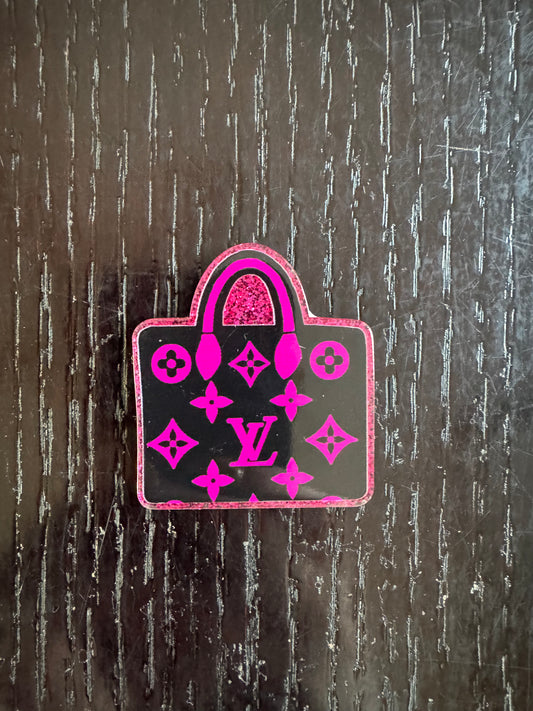 LV bag badge reel