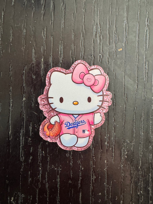 Hello Kitty Dodgers badge reel