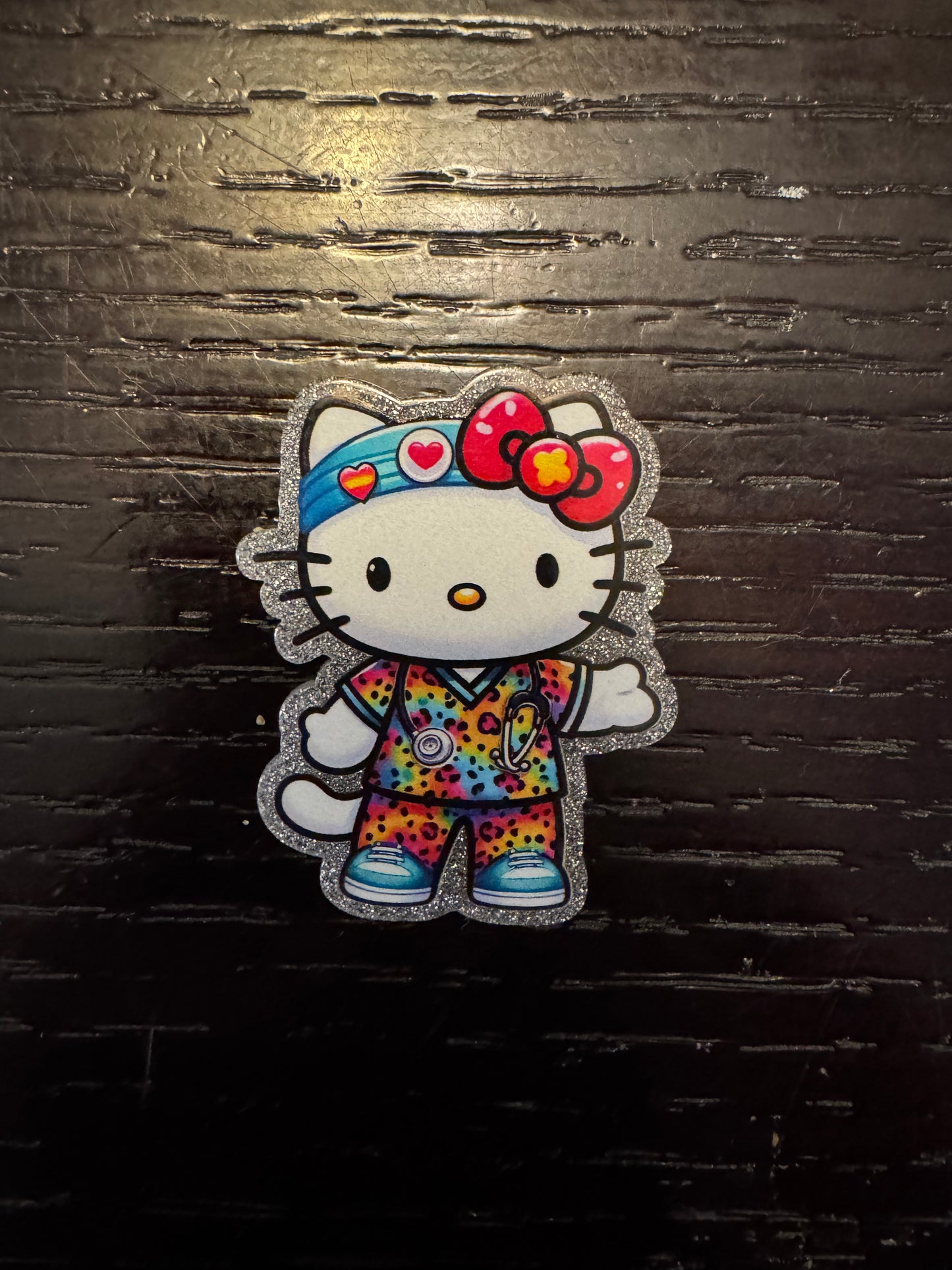 Hello Kitty nurse badge reel
