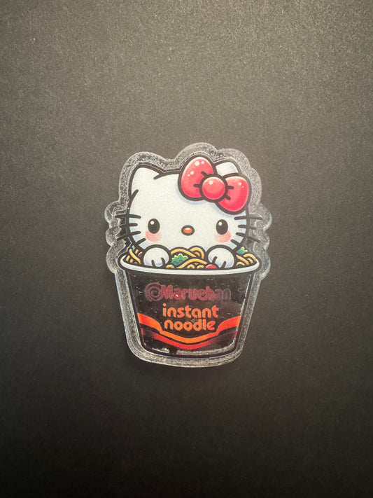 Hello kitty Noodles shaker badge reel