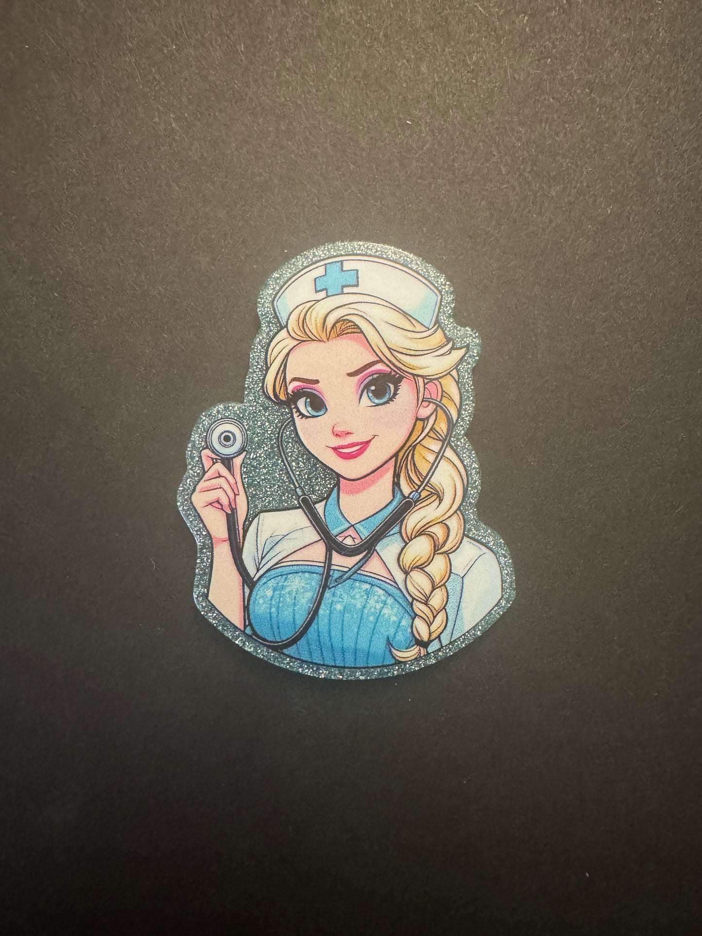 Elsa nurse badge reel