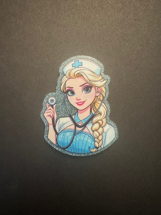 Elsa nurse badge reel